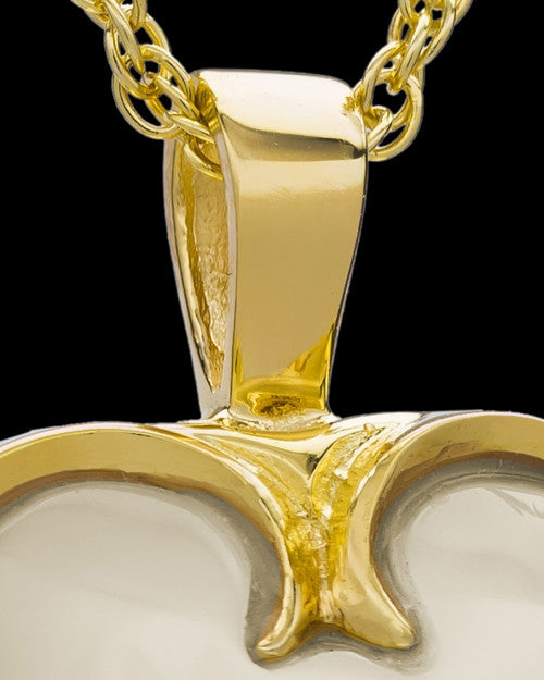 Remembrance Pendant Gold Plated Winged Heart Keepsake
