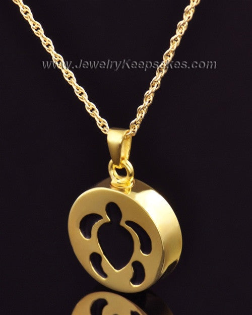 Cremation Pendant Gold Plated Aquatic Keepsake